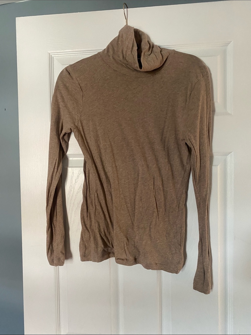 J. Crew Women's Taupe Cowl Neck Long-Sleeve Sweater